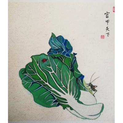 《富甲天下》50X50cm 国画 邓晓冰作品