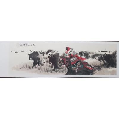 《13》郭家增作品 国画小八尺 70X240cm