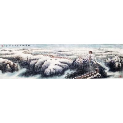 《北国风光》郭家增作品 国画小八尺 70X240cm