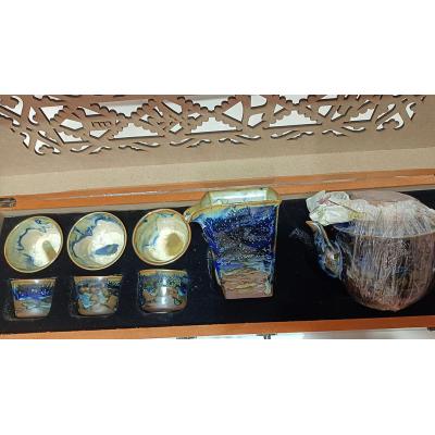 高温陶瓷，釉下五彩，纯天然矿物质，各种柴烧套装茶具D