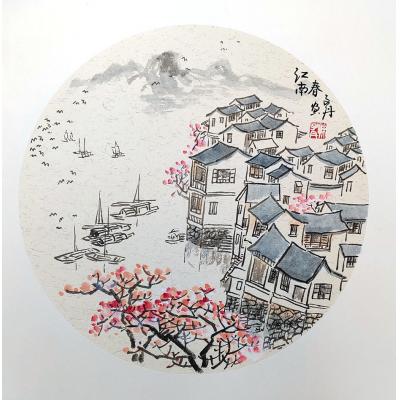 《小品》孙晋凯作品 山水 50x50cm-A