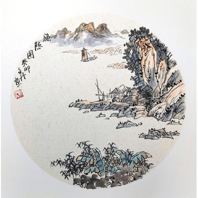 《小品》孙晋凯作品 山水 50x50cm-B