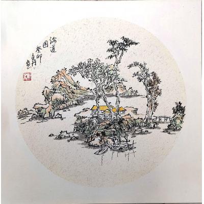 《小品》孙晋凯作品 山水 50x50cm-H